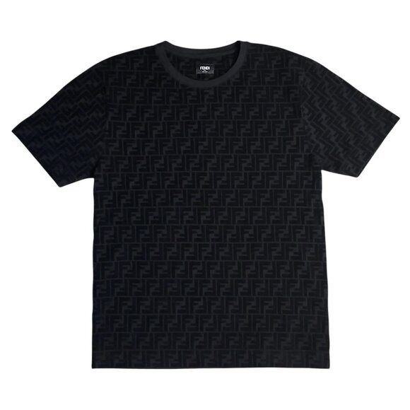 Fendi | Black Monogram Short Sleeve Tee | Men’s Size L - Picture 1 of 2